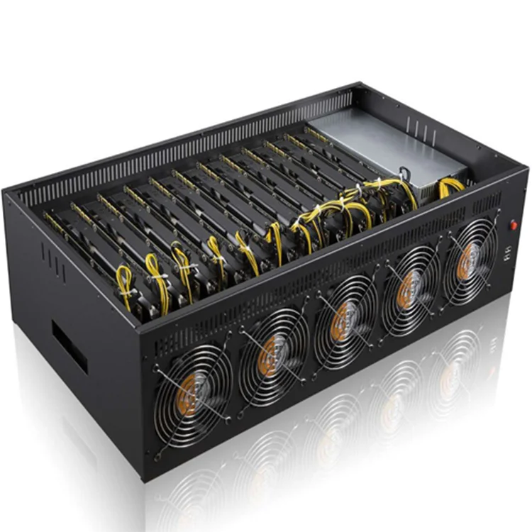 New cheap 70mm large slot spacing chassis case  with 3300w psu for 3080 3090 90HX 170HX