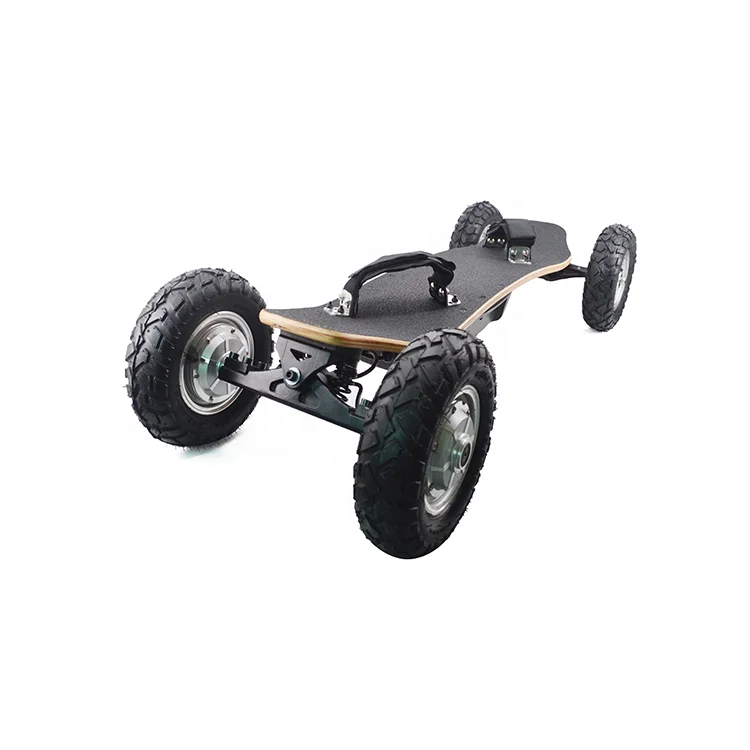 Электрический скейтборд с двойным мотором и четырьмя колесами для пересеченной местности