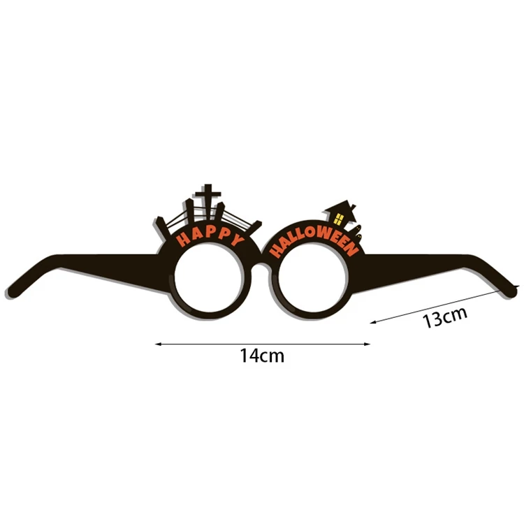 Hstyle Halloween Glasses for Kids 6pcs Halloween Paper Glasses Wizard Hat Spider Web Eyeglasses Photo Booth Props Party Favors