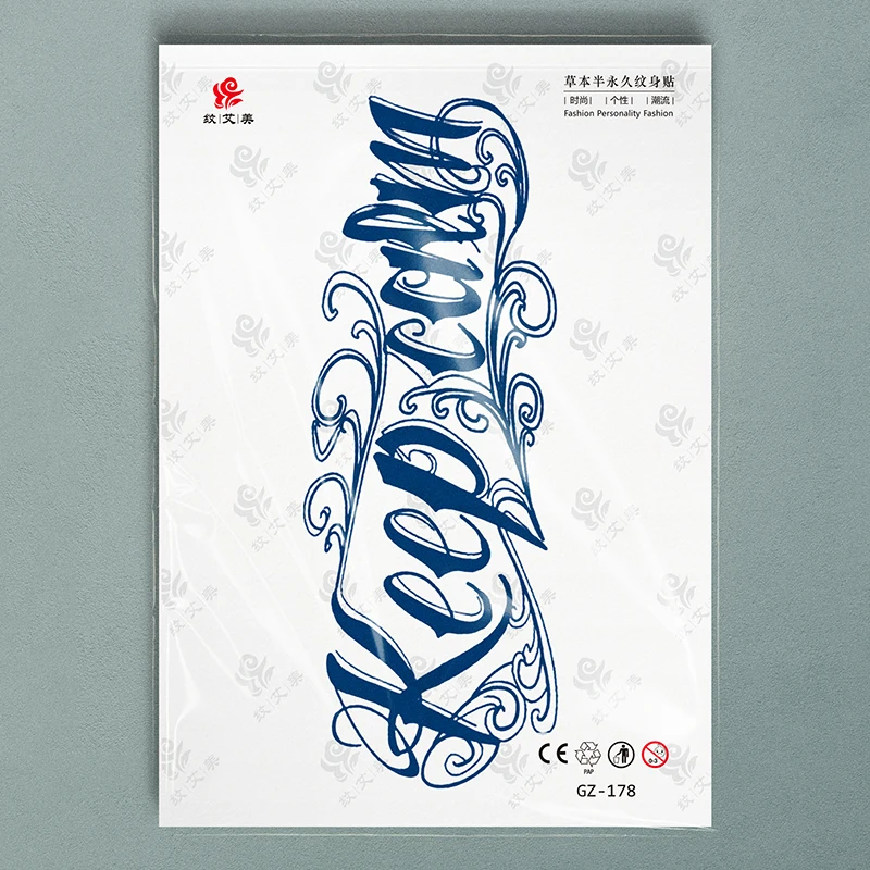 Body Art Last 1-2 Weeks Beautify Body Water Transfer Waterproof Semi Permanent Temporary Tattoo Sticker