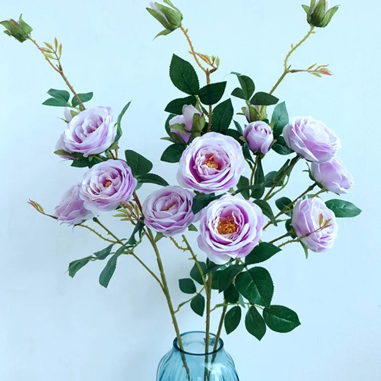 YAYUN KZ-1006 Manufacturers Direct 6 head silk beautiful artificial plastic flower single rose