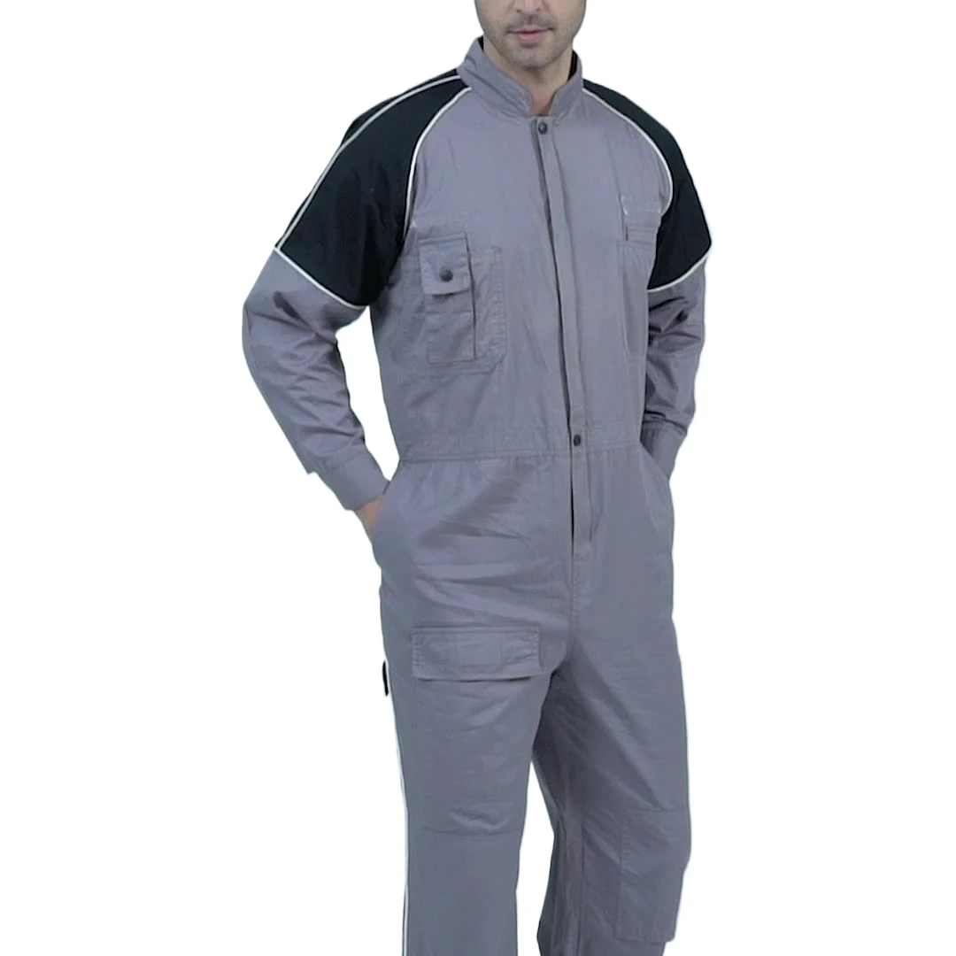 Custom anti-acid alkali anti-static work clothes set chemical factory gas station special engineering workwear suit jumpsuits