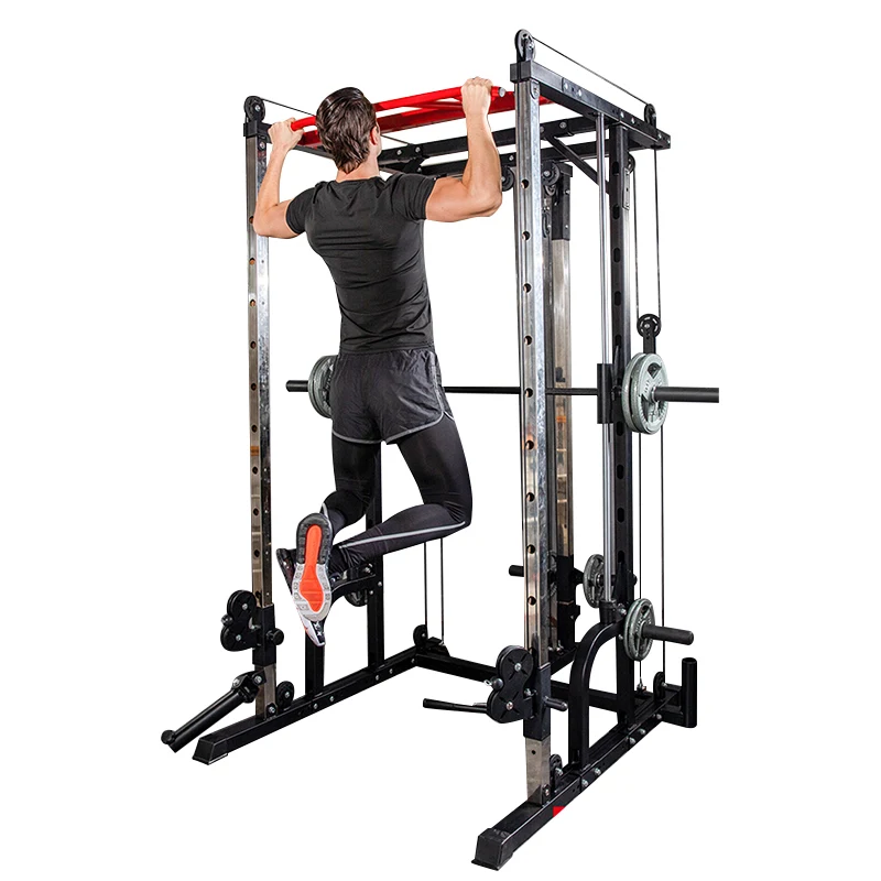 
Gym Fitness Weight Lifting Power Rack Squat Rack Smith Machine Multi Functional Fitness 