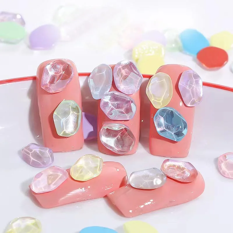 Professional Manicure Rhinestones Decorations Crystals Aurora Glass Fake Nail Stone
