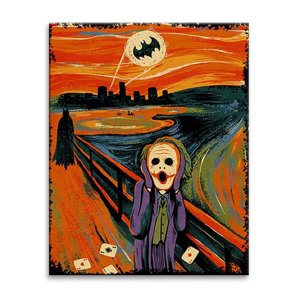 Canvas Printing Van Gogh shout Graffiti Abstract Art Home Decor Custom Cotton Size Framed Pop Art