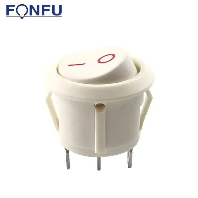 XW-602AB2 6A 250VAC/10A 125VAC Mini Toggle Switch 3-Pin ON-OFF Power Round Rocker Switch