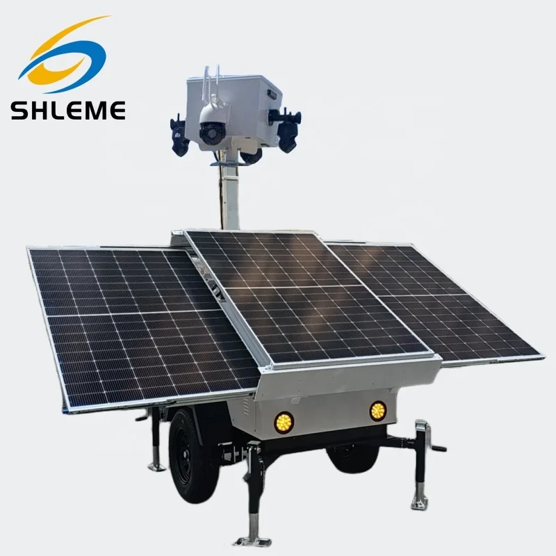 Solar Powered 11KW 13.5KW 15KW Mobile Surveillance CCTV Camera Trailer