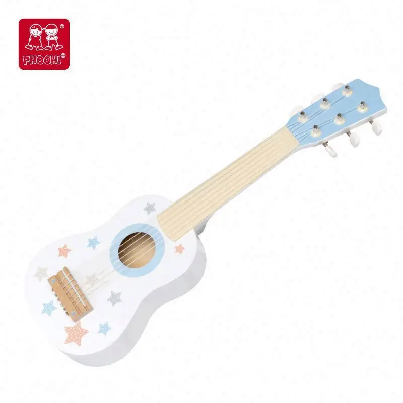 Musical instrument play toy 21 inch blue sea wooden guitar for kids 3+ kid mini guitar toy