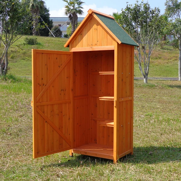
Easy assembled wood garden tool shed 