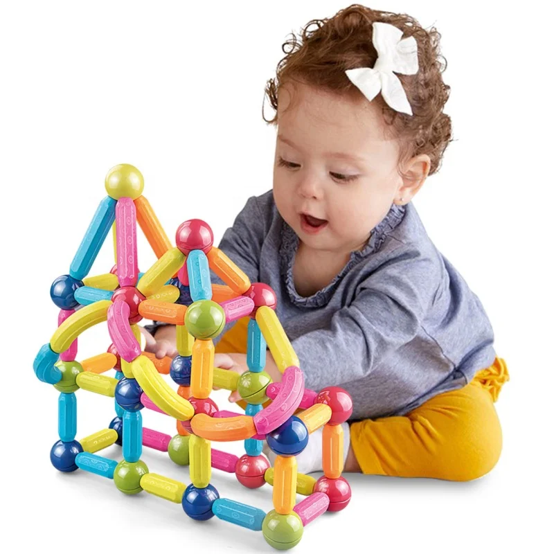 2024 New Business Ideas DIY Magnetic Toys Montessori Toys 0-12 Months Kids Magnetic Sticks And Balls