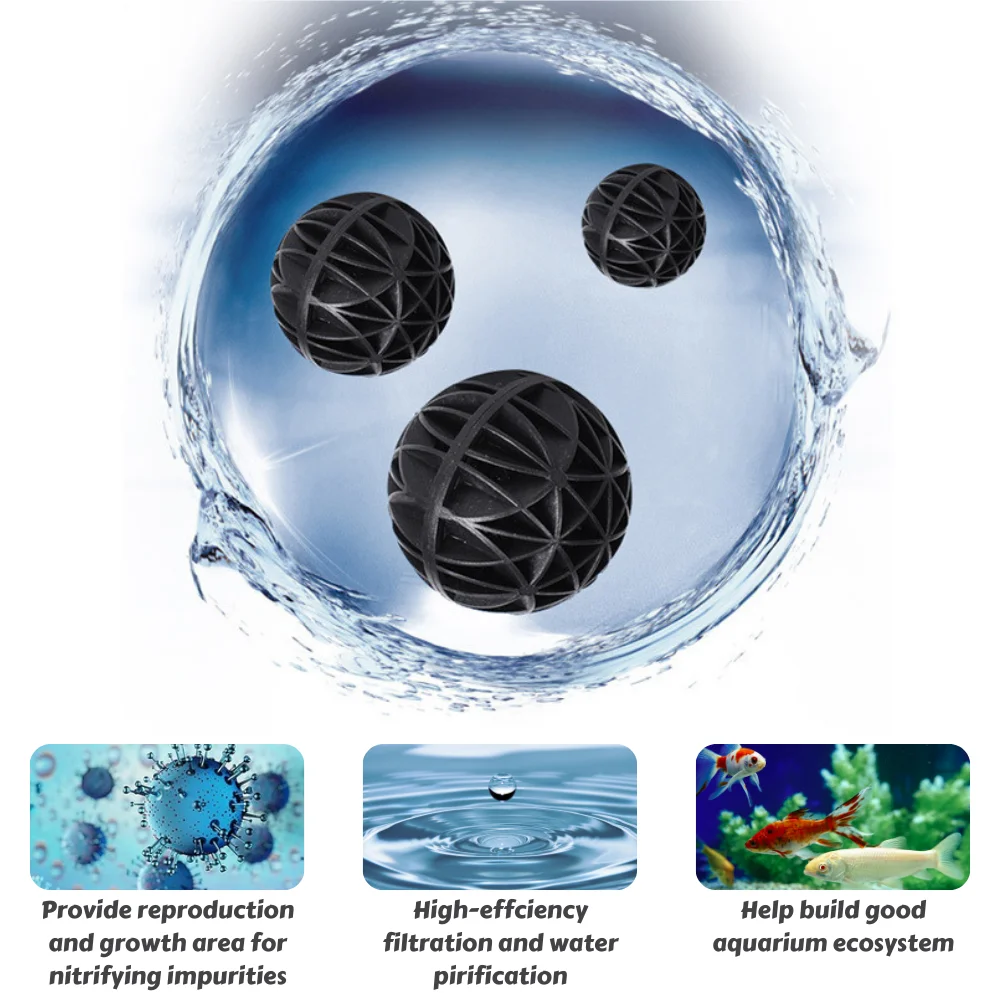 26mm 36mm 46mm Biological Balls Filter Media Effective Aquarium Filter Bio Balls with Sponge