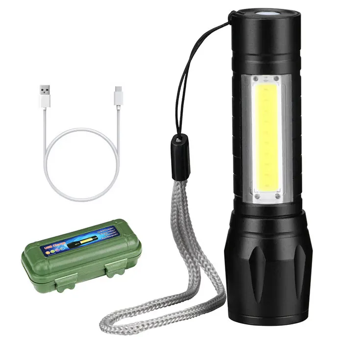 Mini Led USB Rechargeable Flashlight Bulk 3W LED COB Torch Led Flashlight