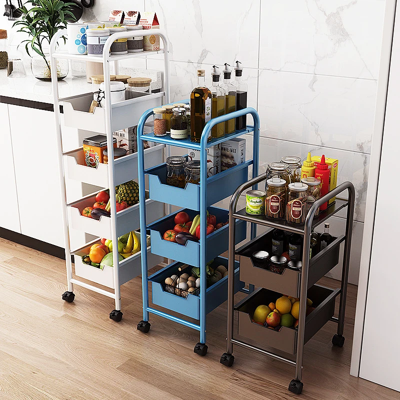 Kitchen shelf floor multi-layer storage rack multifunctional vegetable storage rack removable microwave oven shelf