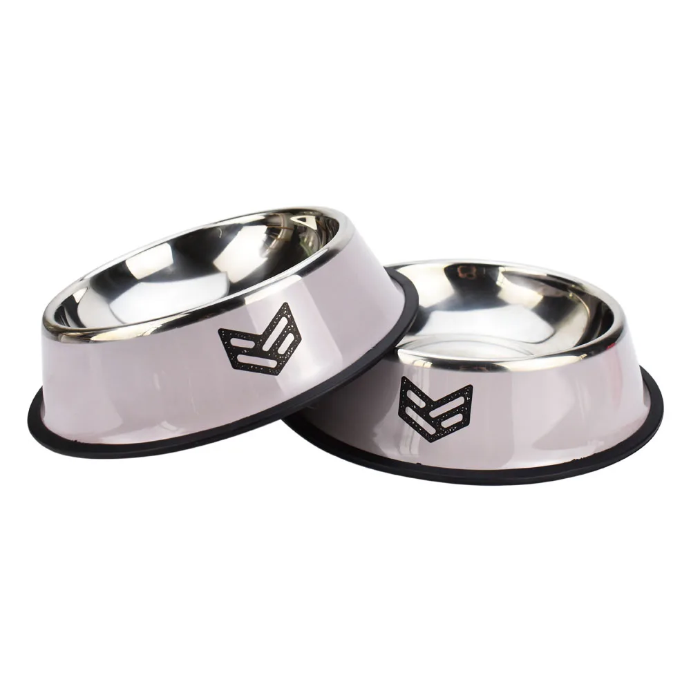 Миска для собак 8 унций, нержавеющая сталь, противоскользящая резиновая основа, кормушка для питомцев, миски для воды для котят