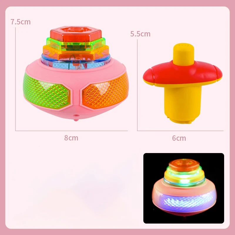 Newest Products Sound And Light Spinning Top For Children Outdoor Toy Spinning Ejection Gyro Educational Toy For 1-3 Years Old
