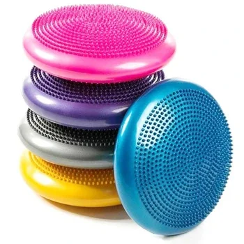Customized Logo Thickened massage flat Pad Inflatable Training mat Exercise Fitness yoga balance cushion