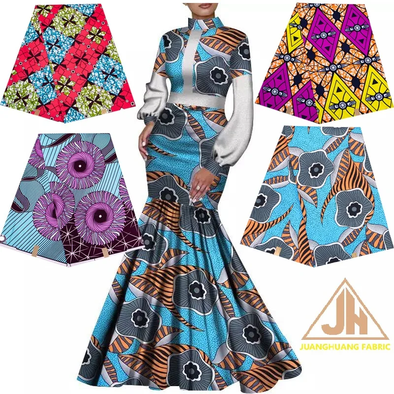 Африканское Пятнистое восковое плетение из Анкары, королевское шитье, лоскутное свадебное платье, материал ручной работы, 100% полиэстер, высококачественная ткань