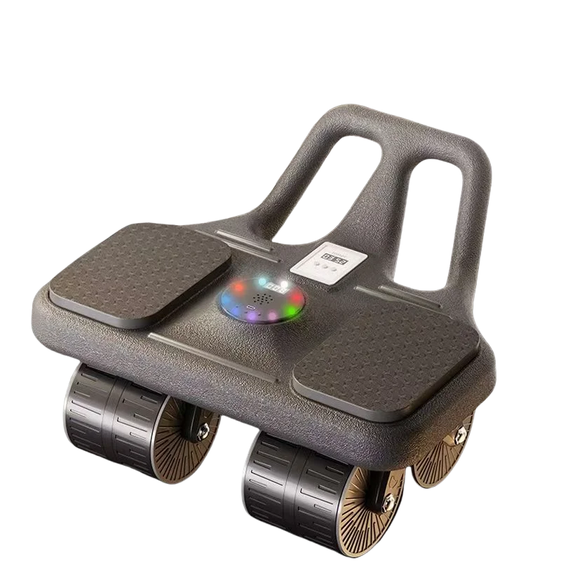 China Custom Made Compact Exercise Wheel Durable Abdominal Roller Non-Slip Handle Design Healthy Belly Wheel Trumpet