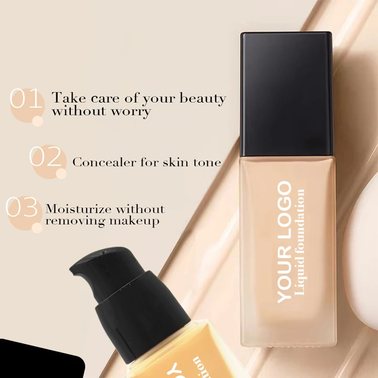 Wholesale 30ml Full Coverage Concealer Foundation Waterproof Sunscreen Liquid Foundation Stick Female Pressed