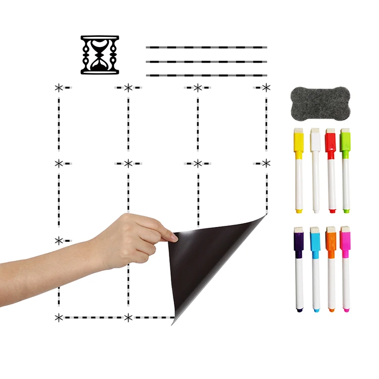 A3 Magnetic Whiteboard Planner Board Kitchen Fridge Large Dry Erase Whiteboard Weekly Planner Whiteboard