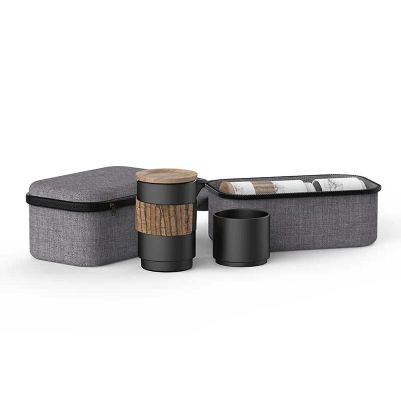 Chinese Travel Kung Fu Tea Set Ceramic Portable Tea Cup Package Bag