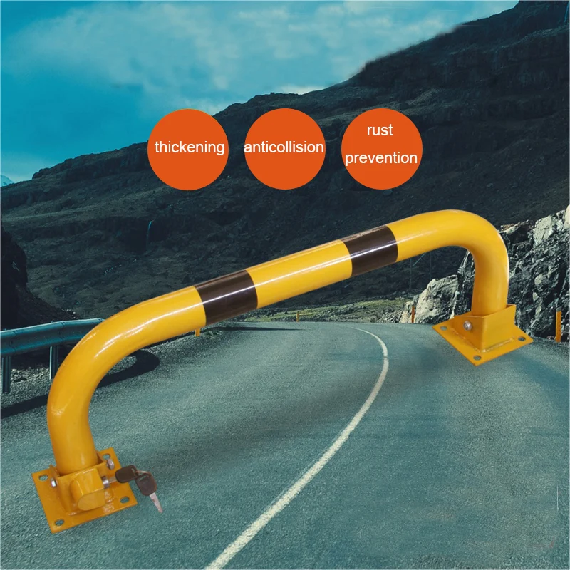 OEM 800*300*60mm U-Shaped Anti-Collision Steel Barrier Gate Strong Removable 60mm Parking Post Good Quality Crowd Control