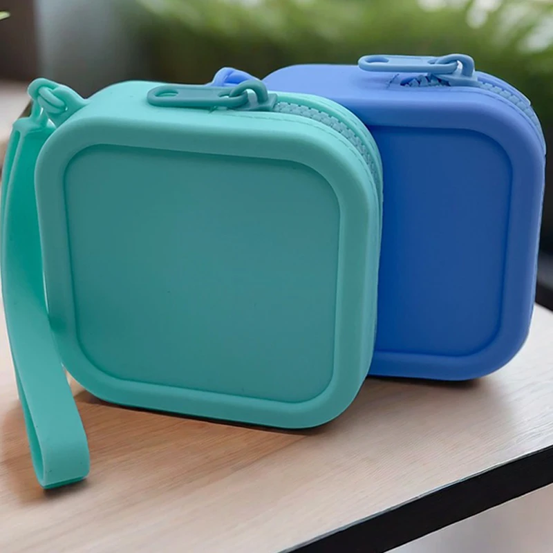 Silicone Mini Makeup Bag Pouch for Purse Small Cosmetic Travel Bag Toiletry Organizers Bag