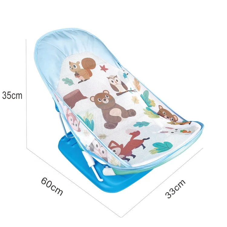 Hot Sell EN71 Newborn Baby Bather Portable Nonslip Cartoon Baby Bath Chair Factory price
