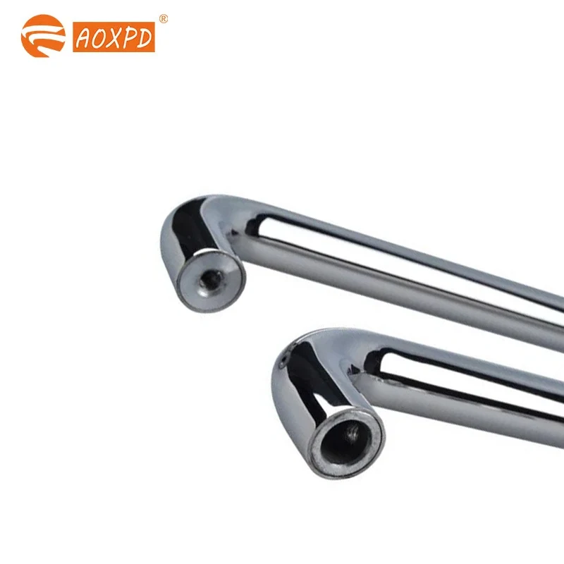 New Chinese Style Bathroom Glass Door Handle Stainless Steel Handle Back to Back Glass Door Handle