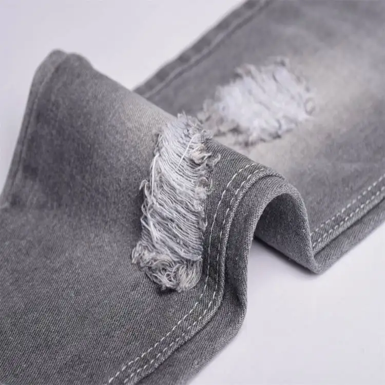 Recycled Cotton Heavy 10.9 Oz Cotton Spandex Slub Denim Fabric For Jeans