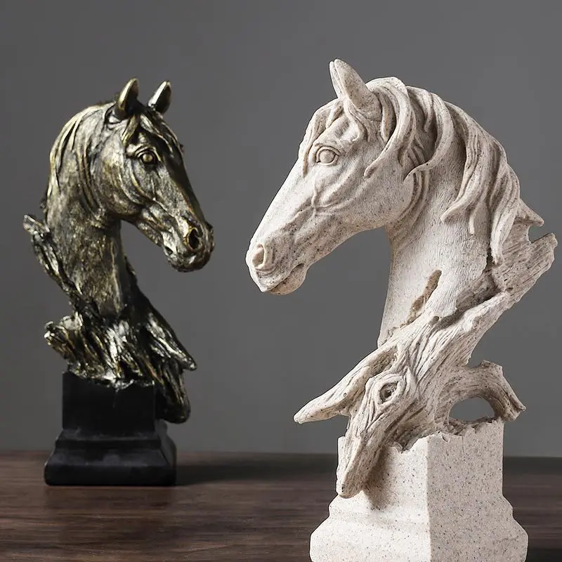 Home Table Ornaments Decor Resin Lion Statue Figurine Sculpture