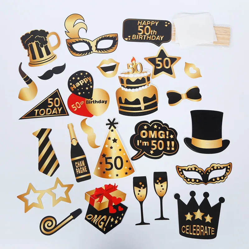 Smallorders C31 New funny different types of creative Photo Props paper wedding birthday party supplies