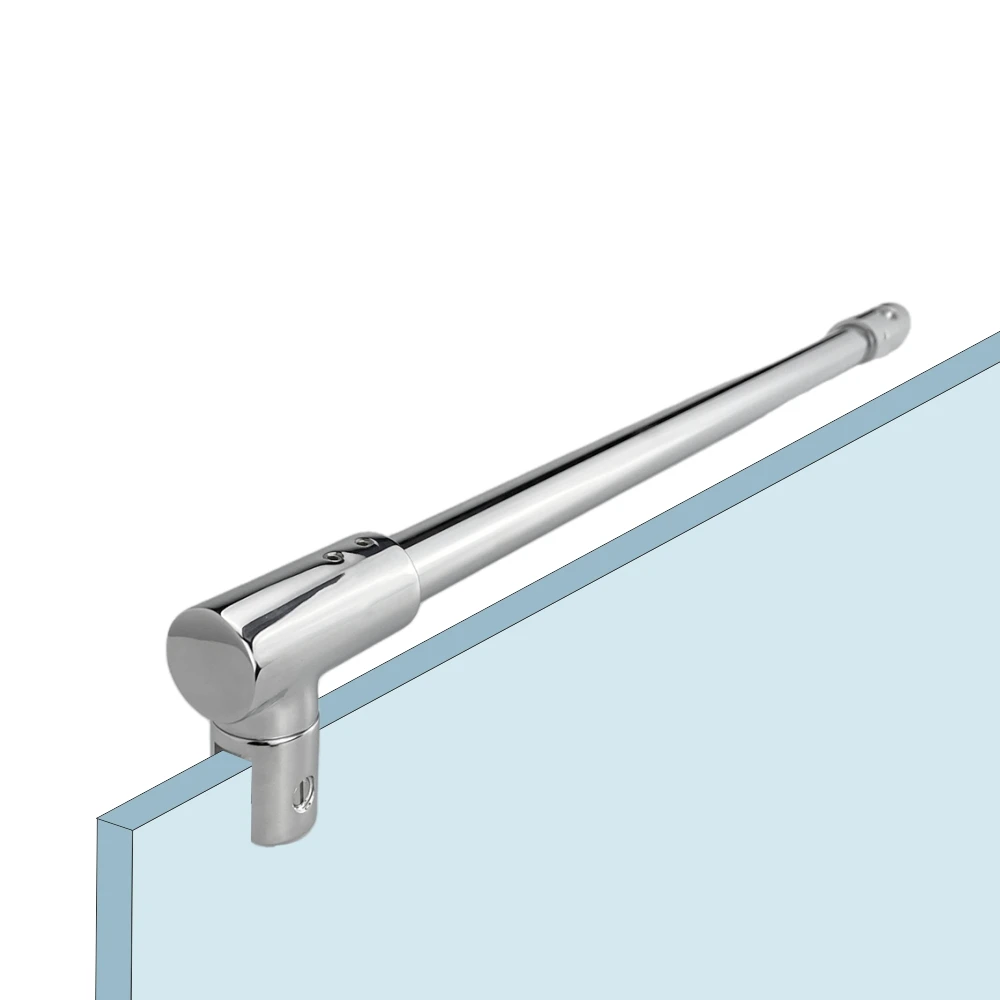 45 Degree Brass Round Wall To Glass Door Support Shower Screen Stabilizer Bar