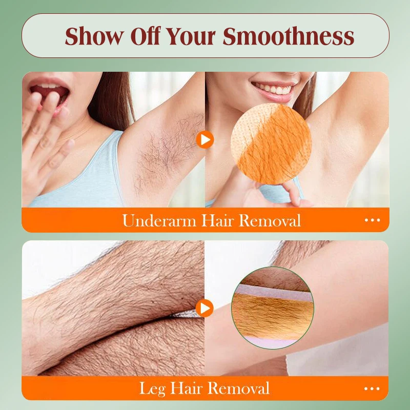 20 pcs Dear She Body Care Natural Plant Avocado Face Underarm Bikini Depilation Hair Removal Wax Strip Paper Sooth Soften Skin