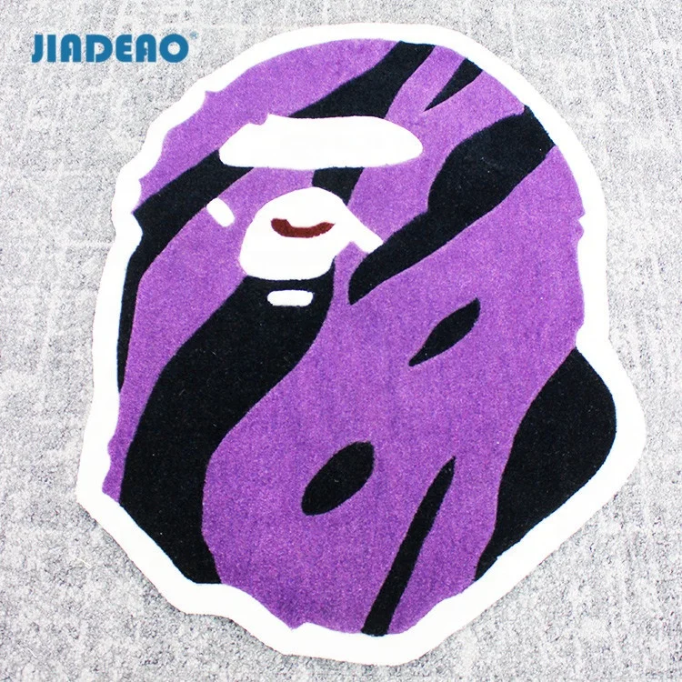 Tiger Shape Rug 3d Commercial logo Rug Round Circle Carpet And Rugs Custom Made Hand Tufted Custom Carpet