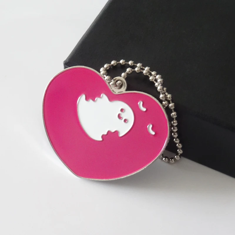 heart-shaped of cute logo metal keychain factory manufacturers travel souvenir keychain lovely shape keychain