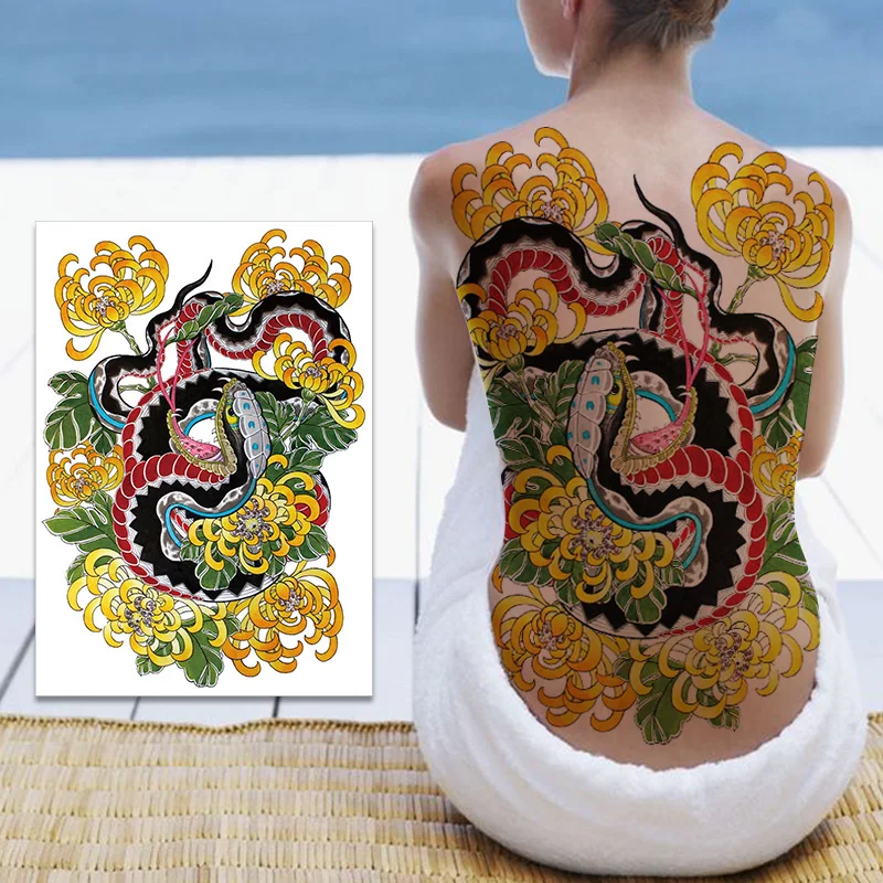 Custom Premium Long Lasting OEM Designs Gold Water Transfer Body Metallic Temporary Tattoo