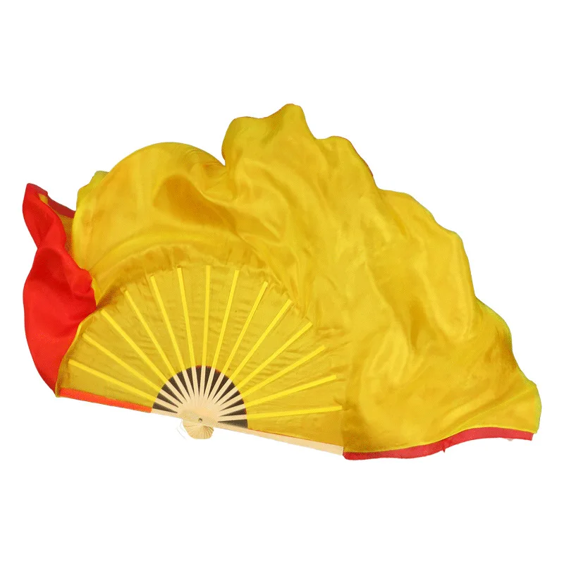 Winged Sirenny Double Silk Belly Dance Short Silk Fan Veil