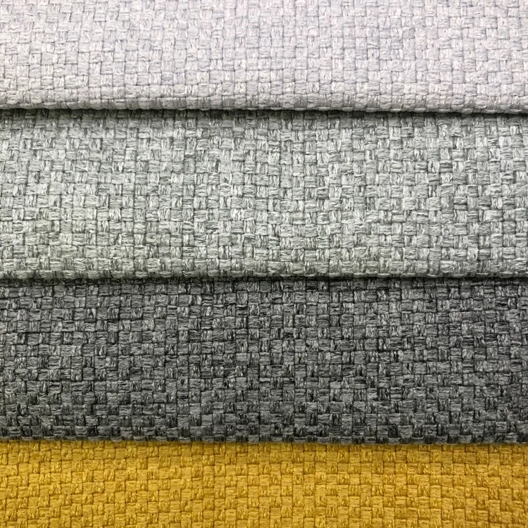 cheap woven 100 polyester linen upholstery fabric for sofa