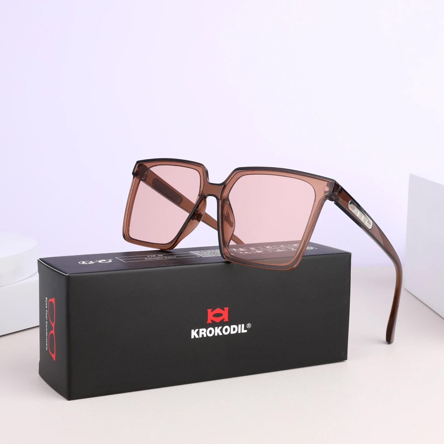 Korean web red square frame 2024 new big frame sunglasses summer tide sunscreen travel sunglasses UV protection wholesale