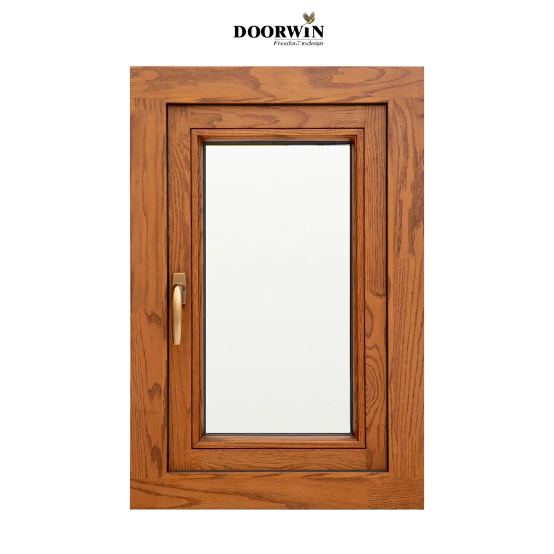Современное американское окно Doorwin для дома дизайнерское с двойной глазурью и алюминиевым покрытием