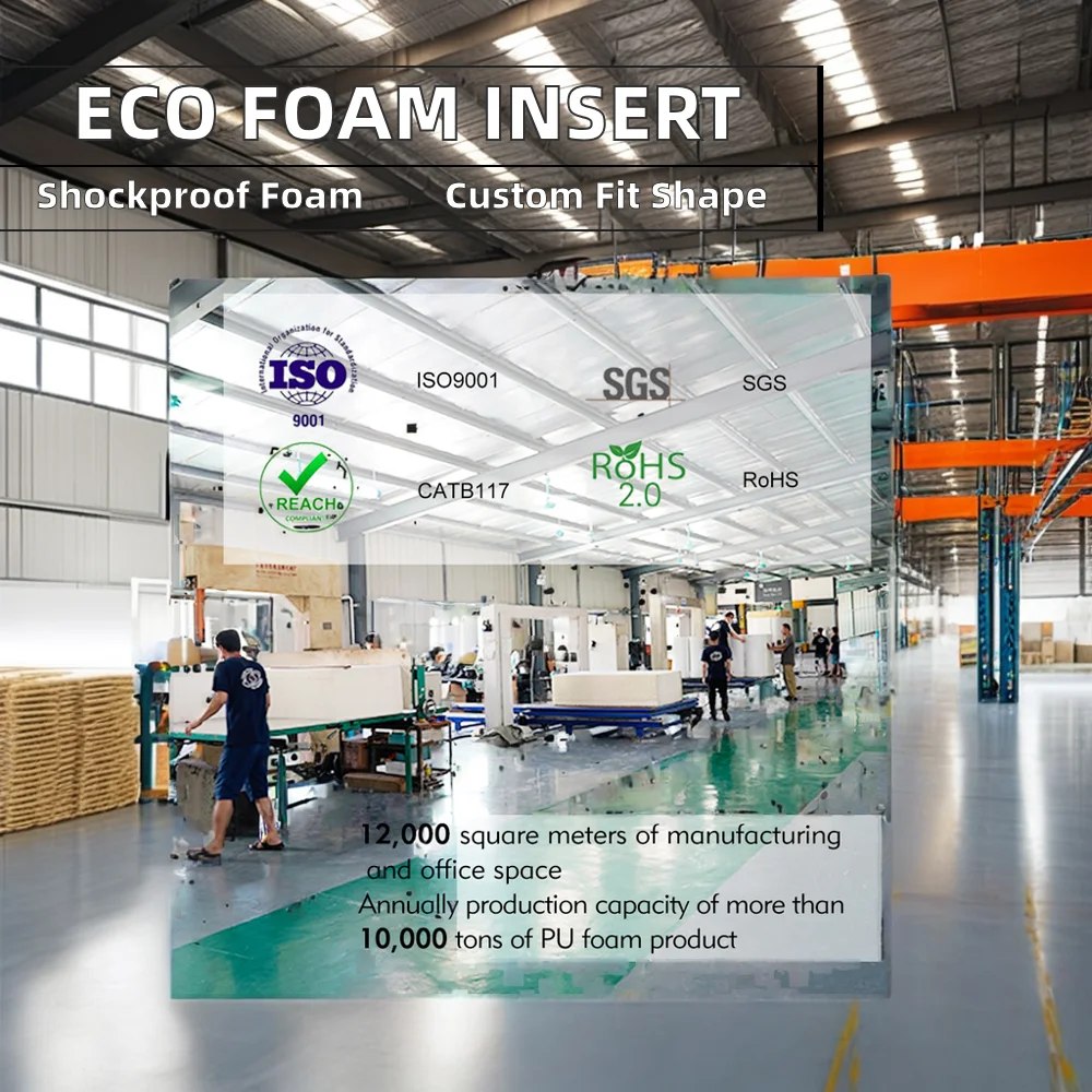 Customized Eco-Friendly PU Foam Insert Packaging Sponge for Protection and Inner Packing of Wine Cups Environmentally Friendly