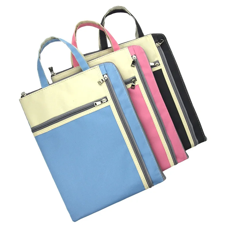 Wholesale oxford documents bag A4 filing bag waterproof paper organizer multifunctional stationery bag