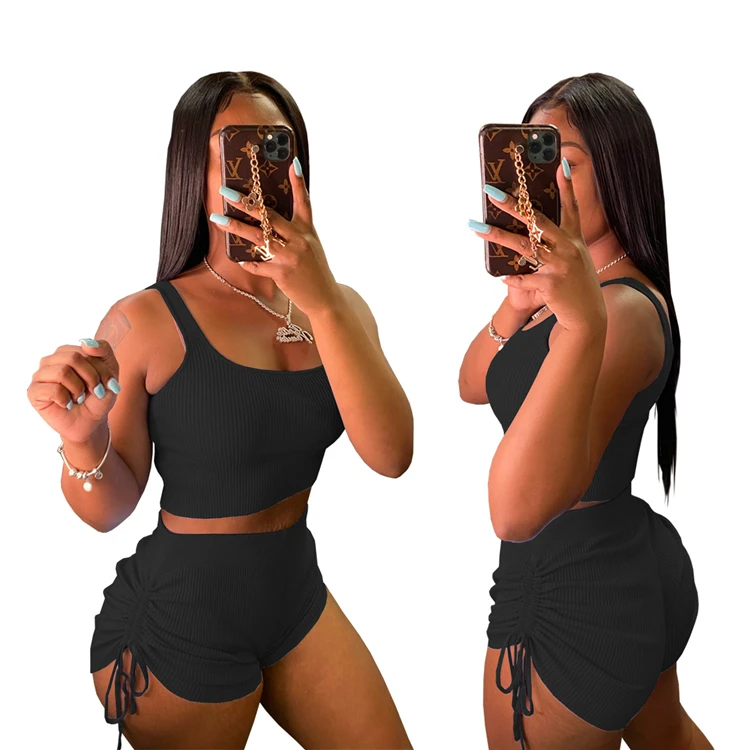 
Fashion Ladies 2Pc Sets Tracksuit Candy Color Casual Breathable Fitness Joggers Yoga GYM Sportswear Women Two Piece Set 