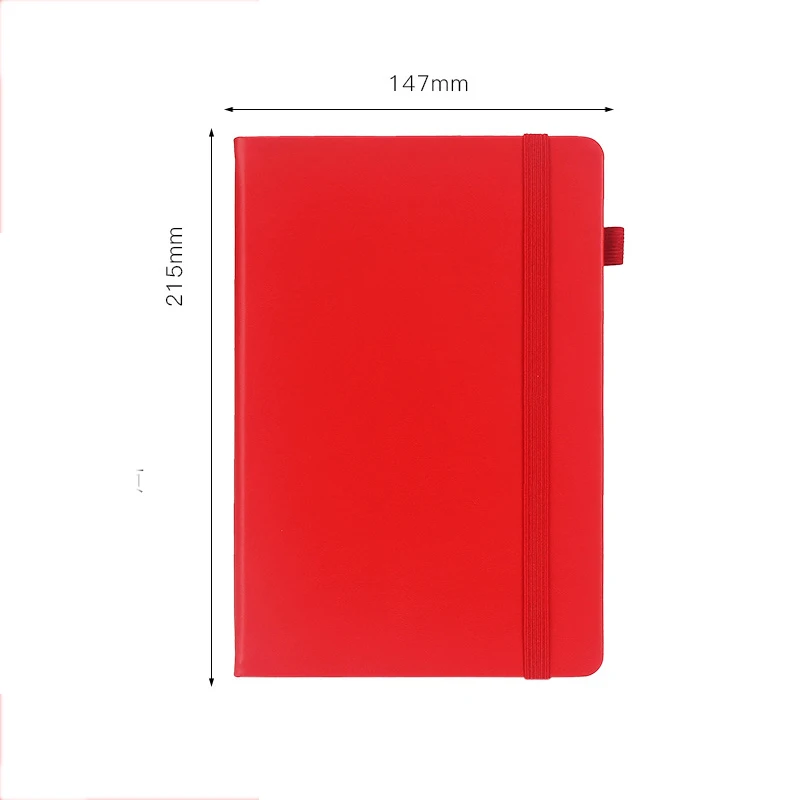 Business Office Lined Cahiers 200 Pages Personalized Printed Note Book PU Leather Custom A5 Hardcover Journal Notebook With Logo