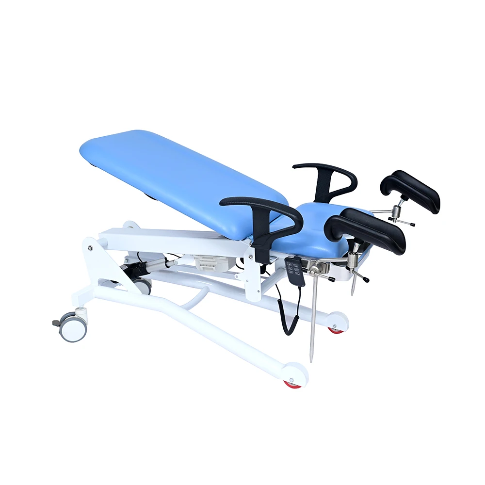 Ginee Medical Clinic Portable Obstetric Delivery Bed Gynecology Examination Chair Blue examination chair for hospital