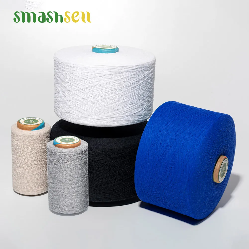 Wholesale Cheap Price Other Core Spun Elastic Textile Viscose 100% Recycled Hand Knitted T-Shirt Cotton Blended Yarn
