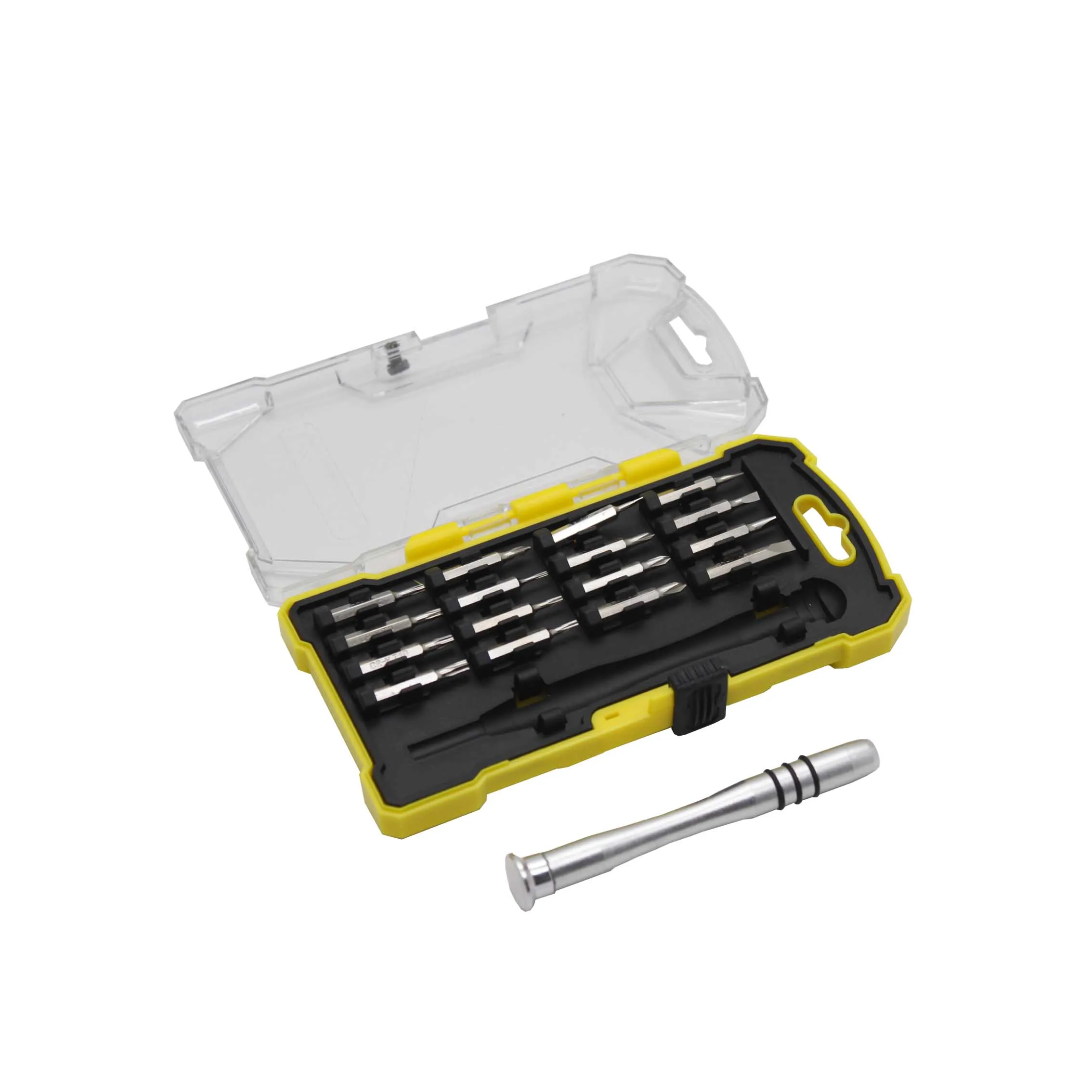 Aluminum Pen 18pcs Precision Screwdriver Bits Set Tool Set Box In Plastic Case Home Tool Kit with Customized Packaging and Logo