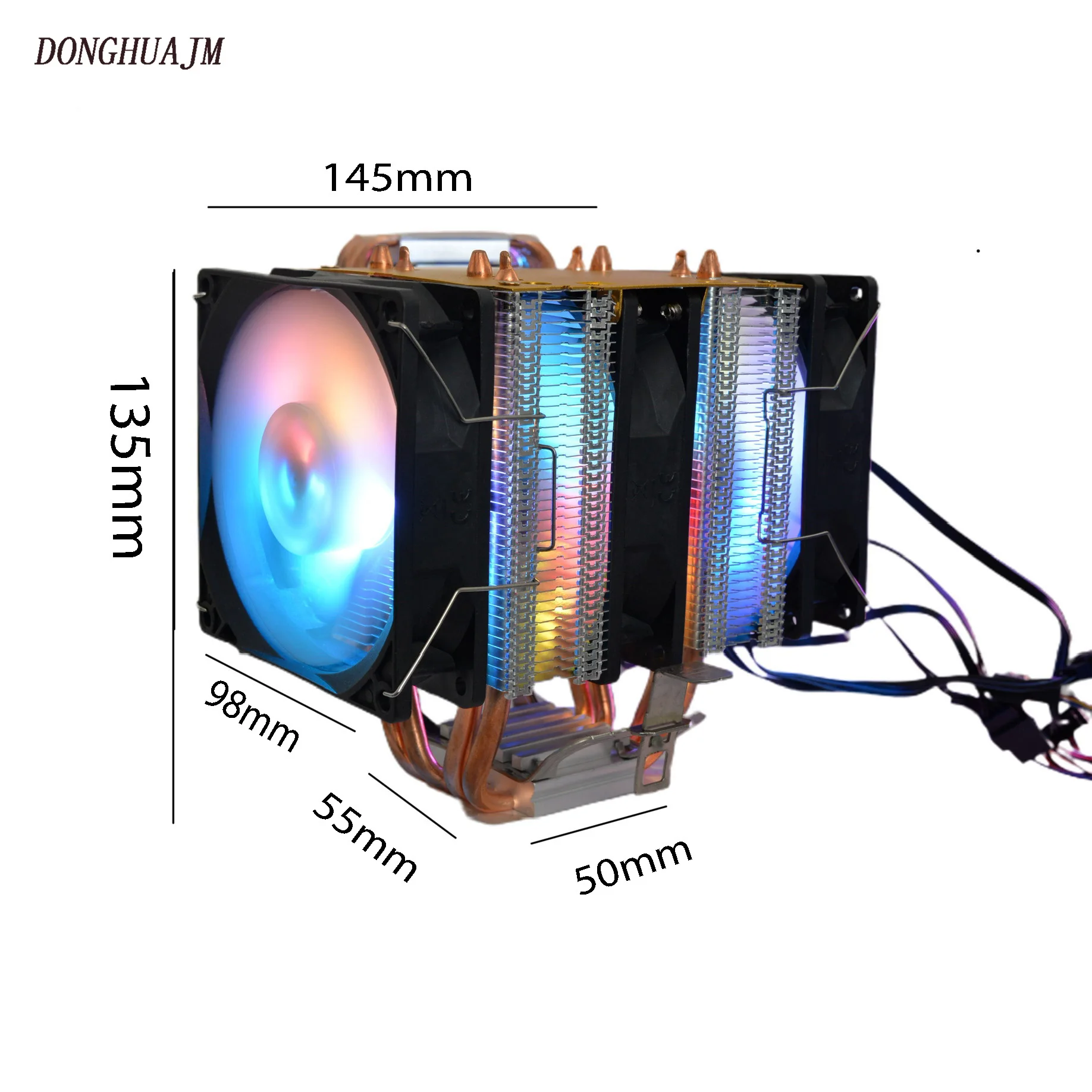 По индивидуальному заказу 12v 4-проводной мощности интерфейс Rgb процессорный кулер для core