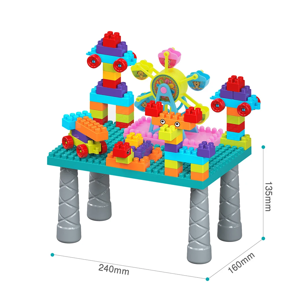 Learning Game Assemble Blocks Table Toy Set Building Toys Kids Intelligence Child Block Building Tables